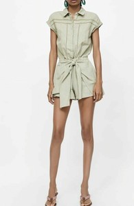 khaki wrap jumpsuit