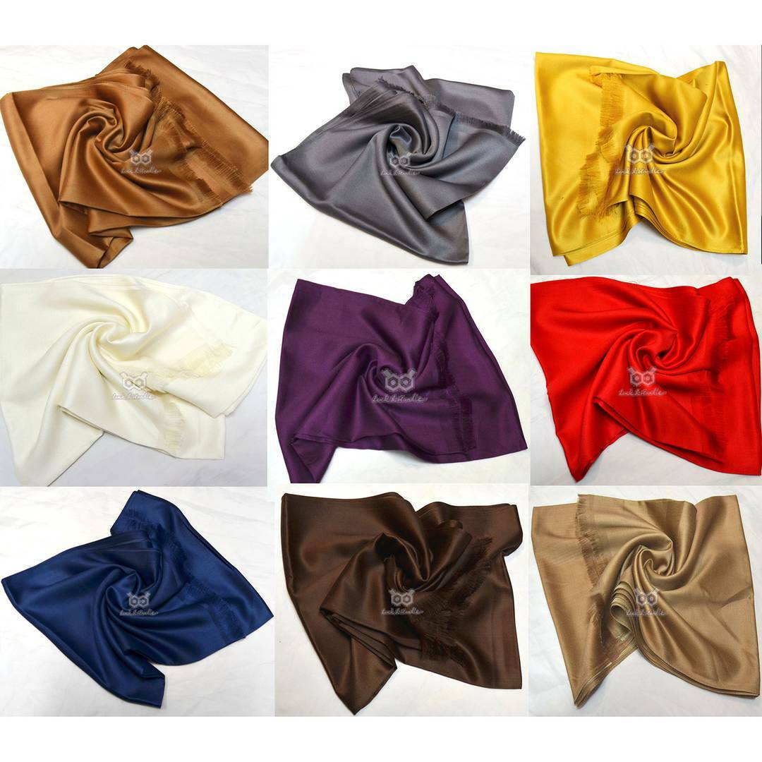 Silk Satin Shimmer Large Long Scarf Pashmina Hijab Face Cover Mask