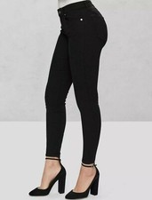 GAP Mid Rise Curvy True Skinny Black Jeans Smoothing Pockets Size 0/25 TALL NWT
