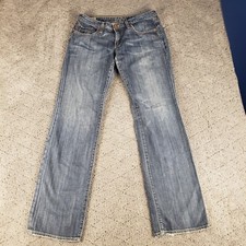 Big Star Jeans Womens 31 Blue Sugar Flare Low Rise Stretch Denim Made In USA