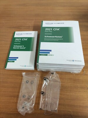 Kaplan 2021 CFA Exam Prep Schweser Notes Volume 1-5 & Schweser's Secret Sauce