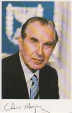 Chaim Herzog Autogramm signed 10x16 cm Postkarte