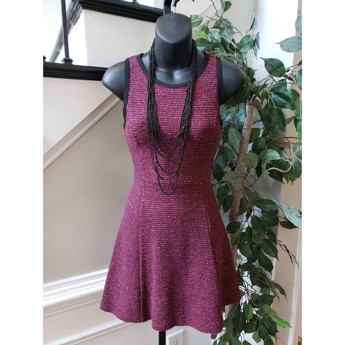 J.Crew A Line Dress Women's Size 0P Red Acrylic Round Neck Wool Blend Sleeveless J.Crew A Line Dress Women's Size 0P Red Acrylic Round Neck Wool Blend Sleeveless