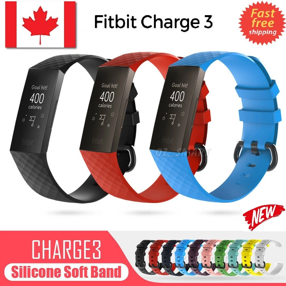 For Fitbit Charge 3 4 Band Replacement Silicon Watch Strap