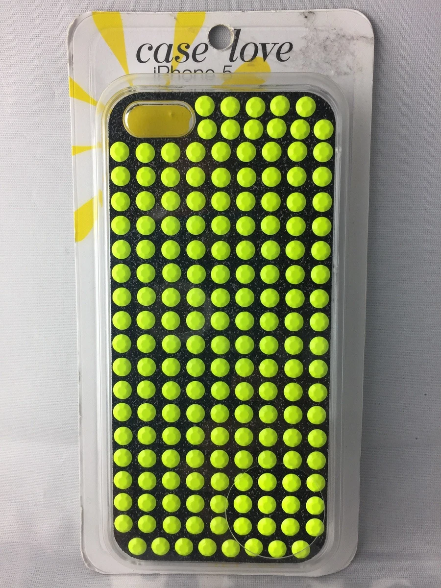 Case Love iPhone 5 Case Hard Shell Snap On Neon Yellow Dot Textured Case |  eBay