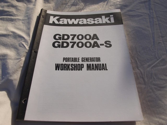 Kawasaki GD700A, GD700 A-S Portable Generator Workshop Manual P/N 99924