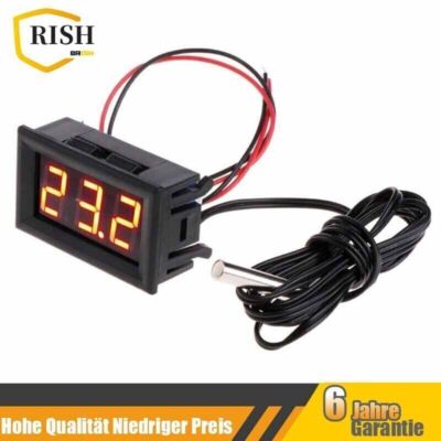 Digital DC 5V ~ 12V LED Temperaturüberwachung Thermometer Mit Sonde-Messgerät