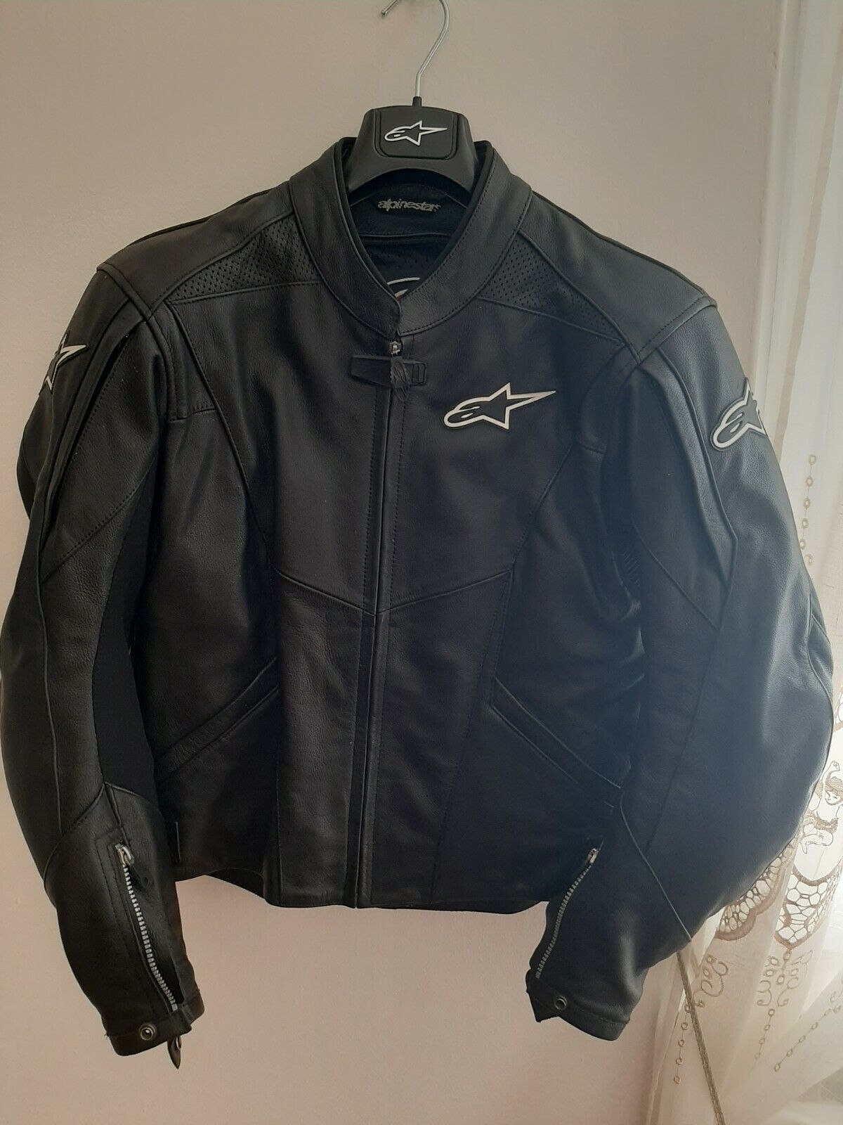 Giacca moto vera pelle Alpinestars taglia 50