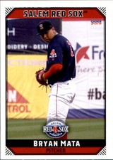 2019 Salem Red Sox Choice #19 Bryan Mata Maracay Venezuela VZ - NM Baseball Card