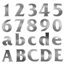 V2A Edelstahl Hausnummer Zahlen Ziffer Türnummer Hausnummern Haus Nr. Buchstabe