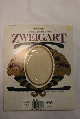 Zweigart  25 ct Dublin   Linen  Cross Stitch fabric 14 x18  Cream # 27022