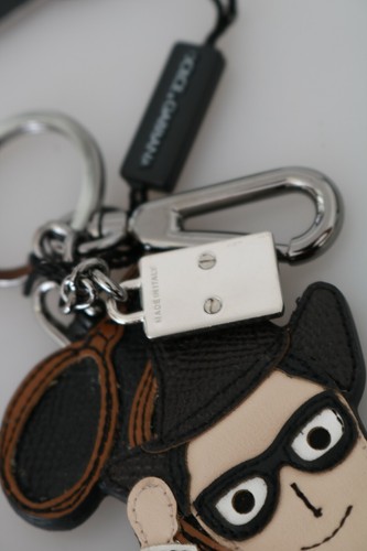DOLCE & GABBANA Keychain Leather Dominico Stefano SICILY WESTERN Badge RRP $350 - Picture 5 of 6