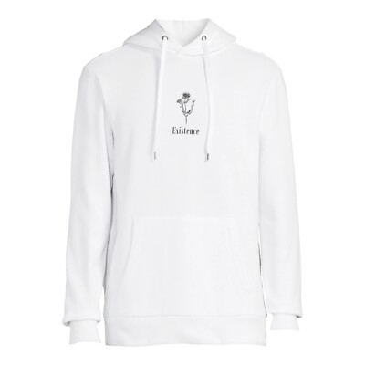 No Boundaries Existence Men's White Graphic Hoodie Size XL (46-48)