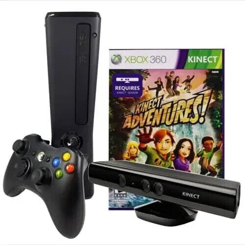 Microsoft XBox 360 E System BLACK Video Game Console 4GB Wireless Bundle  360E 