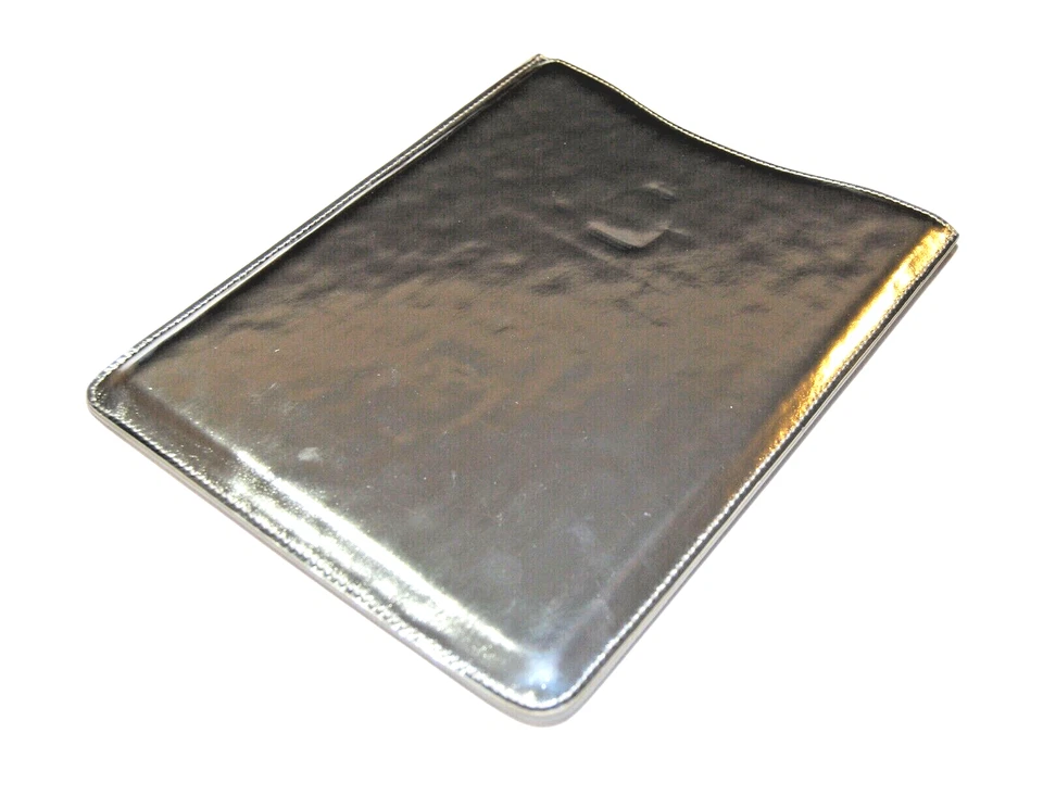 $395 Polo Ralph Lauren Cuero Documentos Tableta Funda Carpeta Estuche Plateado Italiano Foto 2 de 3