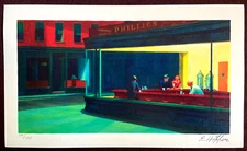 Edward Hopper Litografia COA originale certificato firmato (Wayne Thiebaud)