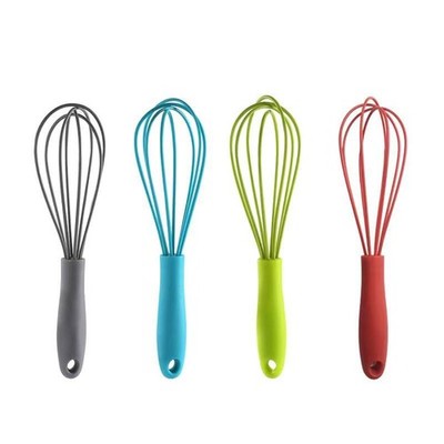 4 Stück Egg Beater, 17 × 4.3cm Silikon Schneebesen, Silikon Schneebesen Hitze...