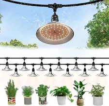 12-Light Outdoor & Greenhouse LED Grow Lights Waterproof Full Spectrum E26 Base