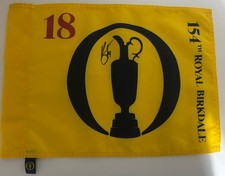 RYAN FOX SIGNED 154th OPEN CHAMPIONSHIP FLAG WINNER EXACT PHOTO PROOF