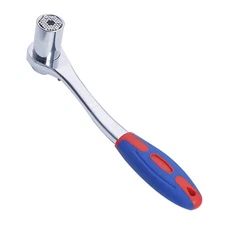 Adjustable Spanner Socket Wrench Ratchet, Home DIYer Essential with Nonslip Grip