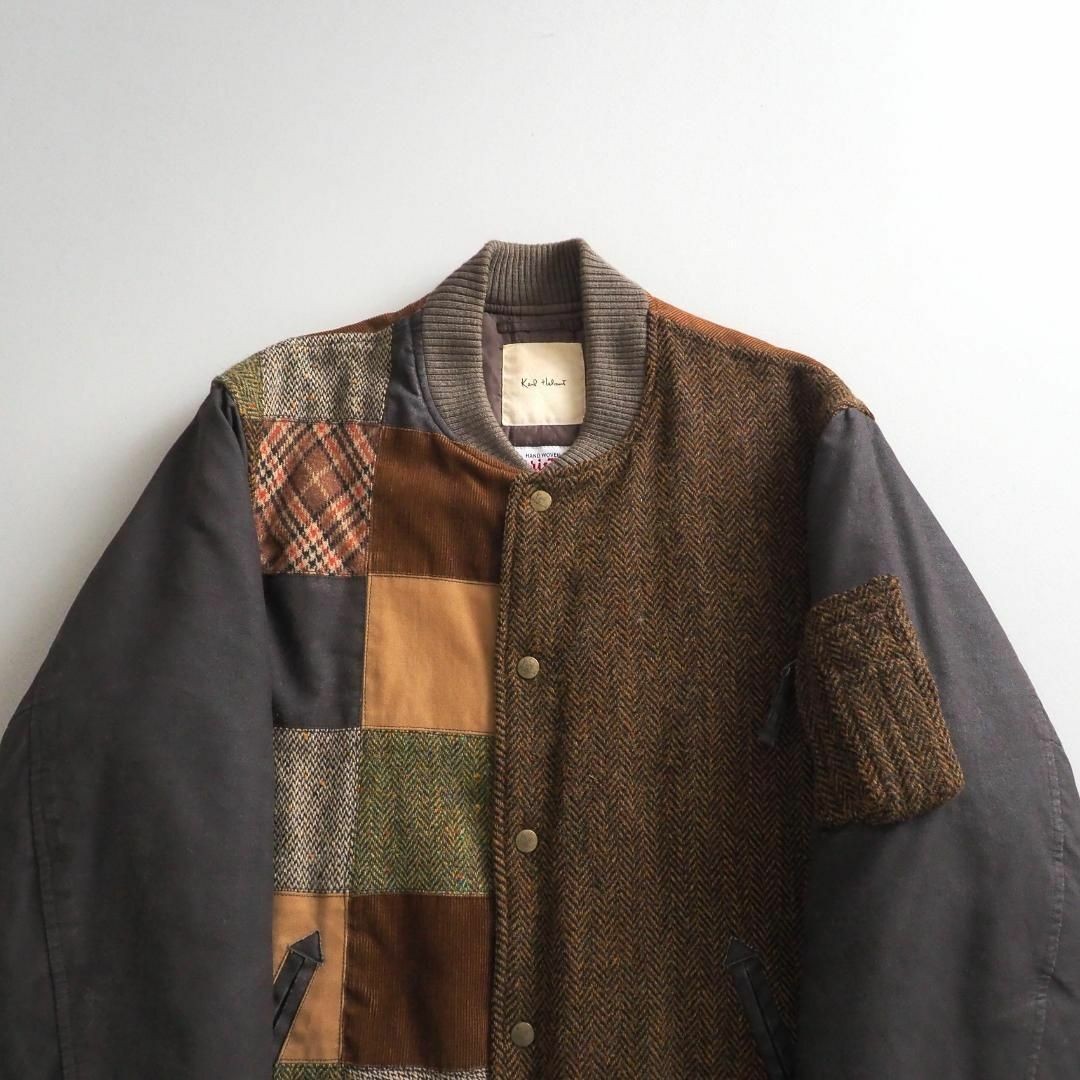 Karl Helm Rare Varsity Jacket Patchwork Corduroy … - image 3