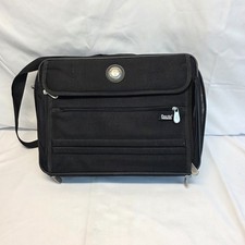 Black Laptop Messenger Bag Briefcase Padded Compartments w/ Shoulder Strap