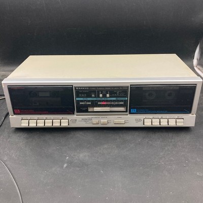 Sanyo RD W40D Dual Cassette Deck Tested Works With Issues AS-IS