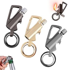 3 Permanent Match Infinity Lighter, 3-in-1 Keychain Bottle Opener Igniter, Re...
