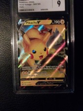 Pikachu V Pokémon TCG 2020 Vivid Voltage 043/185 CGC 9