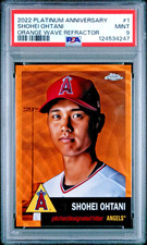 Shohei Ohtani 2022 Topps Chrome Platinum ORANGE WAVE /25 PSA 9 大谷 翔平 Crack Cand