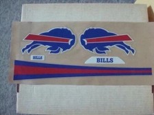 Buffalo Bills FULL SIZE FOOTBALL HELMET DECALS WITH STRIPE BUMPERS