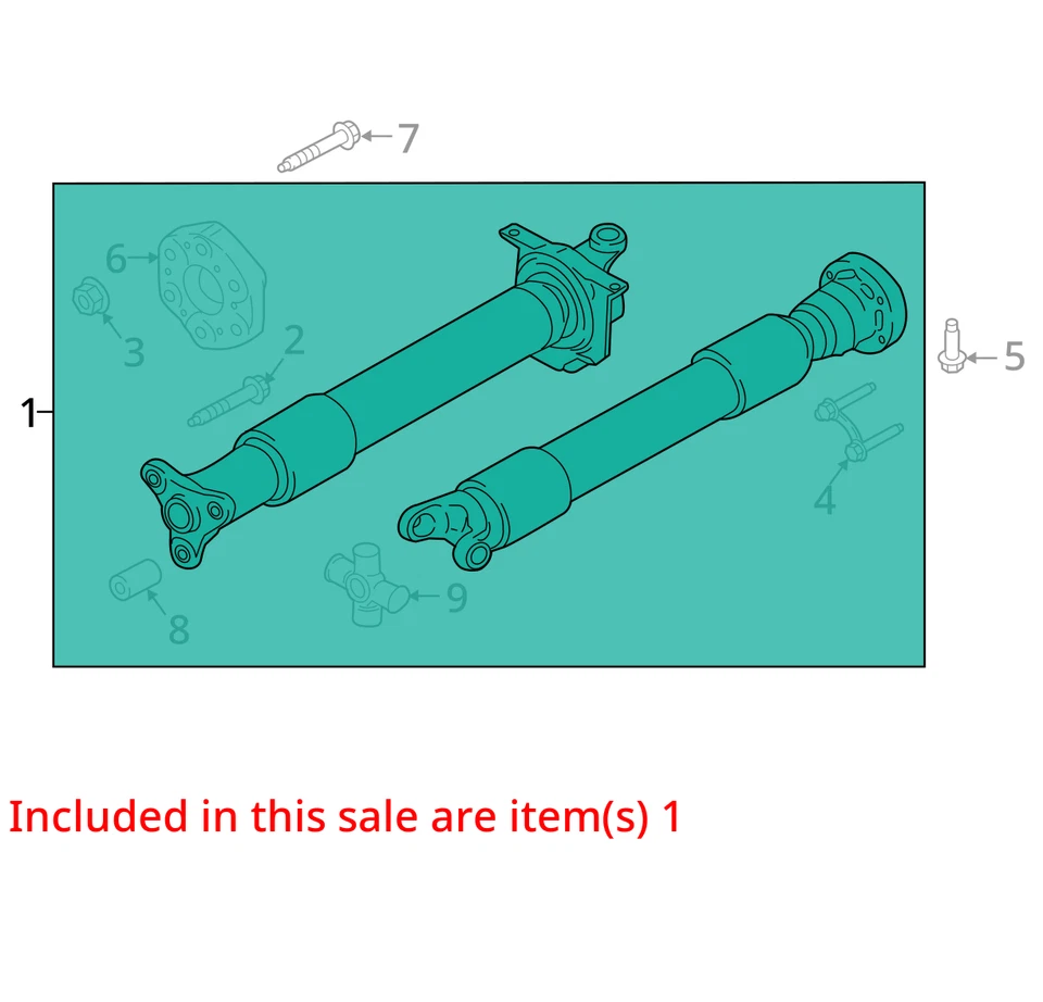 (LOCAL PICKUP ONLY) Rear Drive Shaft Assembly 2.3L Turbo Fits 15-17 MUSTANG 2055 Foto 3 de 4