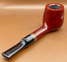 Vauen 1075 Laiton 9mm Smooth Billiard Briar Estate Pipe Brass Bands Germany