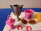 Barbie Stable Accessories - Bucket, Trophy, Hay Bale, Horseshoes, Combs, Rakes — photo 2