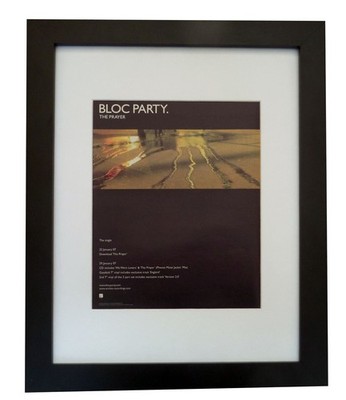 BLOC PARTY+THE PRAYER+RARE ORIGINAL 2007 FRAMED POSTER+AD+EXPRESS WORLD SHIP