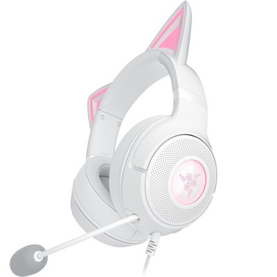 RAZER Kraken Kitty V2 USB - kabelgebundenes RGB, Over-ear Gaming Headset White
