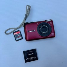 Canon PowerShot A2200 14.1 MP Digital Camera Red Slim Y2K *Tested Working*