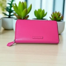 Vera Bradley Solid Pink Zip Around Wallet