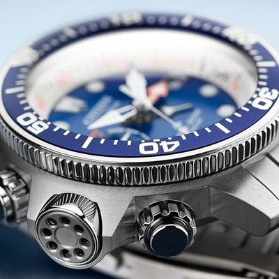 NEW CITIZEN ECO DRIVE DIVERS PROMASTER AQUALAND TITANIUM 200M