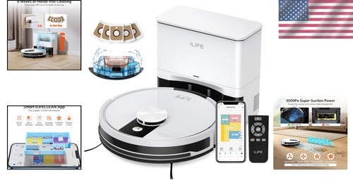 Erweiterte LiDAR Navigation Staubsauger und Wischkombination für harte Böden - 3000Pa Saugkraft - Bild 2 von 11