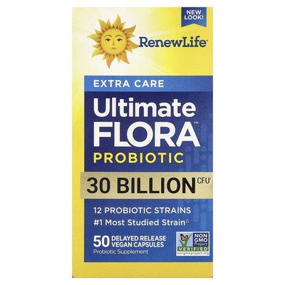 2 X Renew Life, Extra Care, Ultimate Flora� Probiotic, 50 Delayed Release Vegan