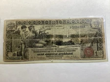 1896 $1 Silver Certificate "Educational” Scarcer Fr.225 Bruce|Roberts Signature