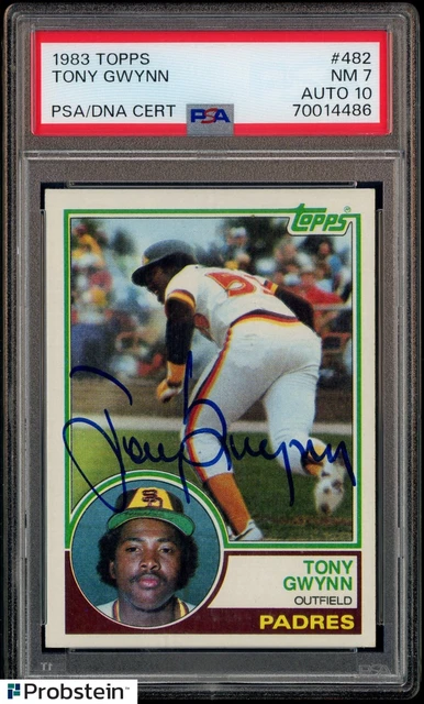 1983 Topps #482 Tony Gwynn RC Rookie HOF PSA 7 PSA/DNA 10 AUTO