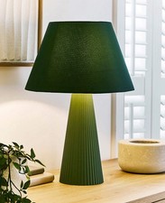 Green Glass Table Lamp Light Bedside Lamps