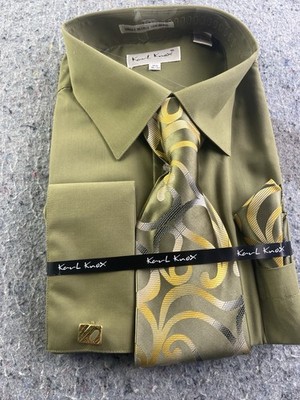 slim fit dress slacks Hisdern Wrinkle-resistant Light Yellow Dress Shirt and Paisley Tie