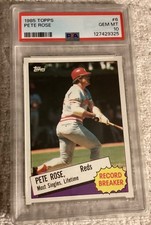 1985 Topps #6 Pete Rose Record Breaker-Reds PSA 10 New Label