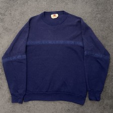 vintage 70s Russell athletic crewneck sweatshirt MEDIUM blank blue USA pullover