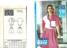 See & Sew Pattern #6768, Size 12-14-16, Uncut 1993 Shirt & Knee Length Shorts
