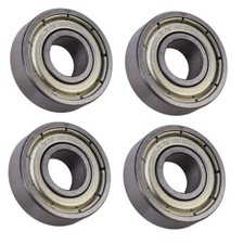  4 Each R4-ZZ Shielded Radial Ball Bearing 1/4 ID X 5/8 OD X 0.196" Wide SpinCo