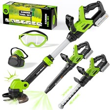 Kids Tool Set, 3-IN-1 Toddler Power Garden Tools with Sounds Lights, Volume...